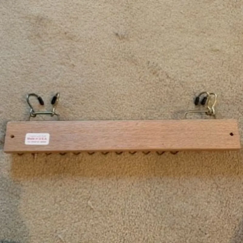 Vintage Tie Belt Wall Mount Rack Holds 24 Made In USA